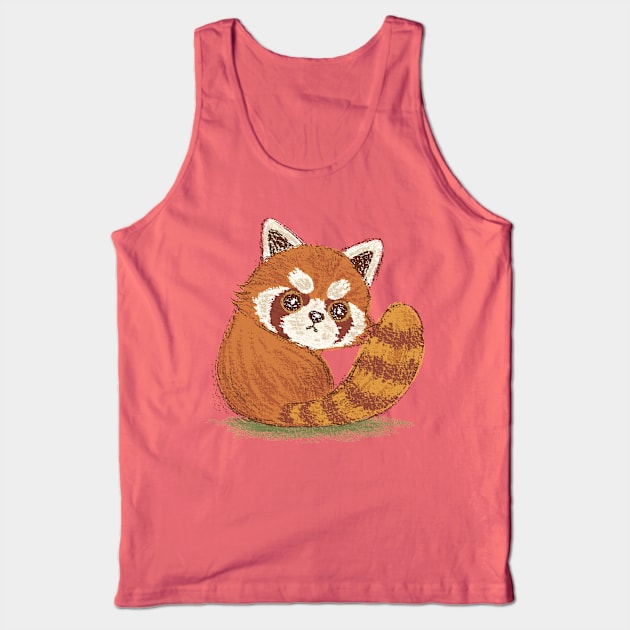 Red Panda look back Tank Top by sanogawa